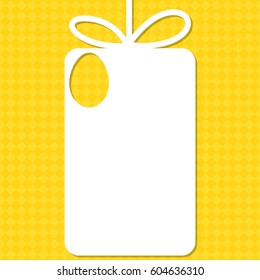 Easter cut out tag card in vector format. 