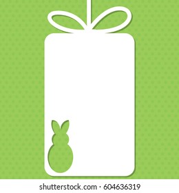 Easter cut out tag card in vector format. 