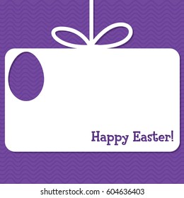 Easter cut out tag card in vector format. 