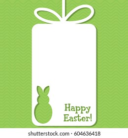 Easter cut out tag card in vector format. 