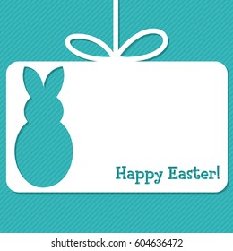 Easter cut out tag card in vector format. 
