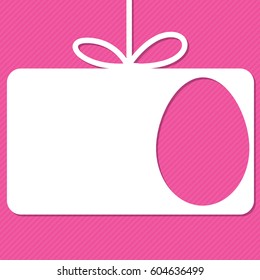 Easter cut out tag card in vector format. 