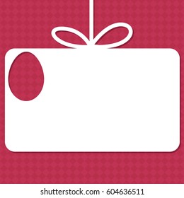 Easter cut out tag card in vector format. 