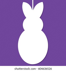 Easter cut out tag card in vector format. 