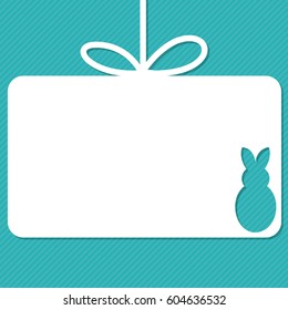 Easter cut out tag card in vector format. 