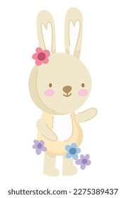 easter cute bunny isolated icon
