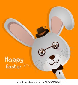Easter cute bunny Vector illustration