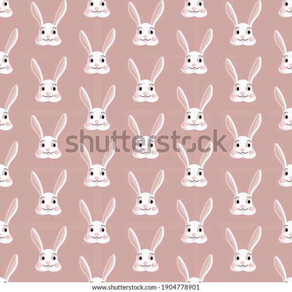 Easter cute cartoon\
bunny seamless pattern.