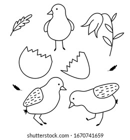 Easter cute chicken icon. Simple element illustration. Easter cute chicken symbol design template. Can be used for web and mobile on the white background