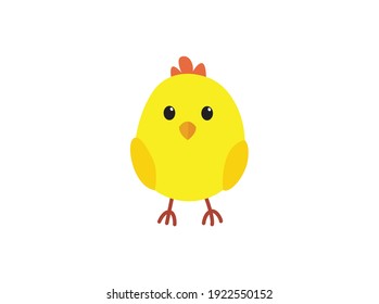 Easter Cute Chicken Vector Illustration