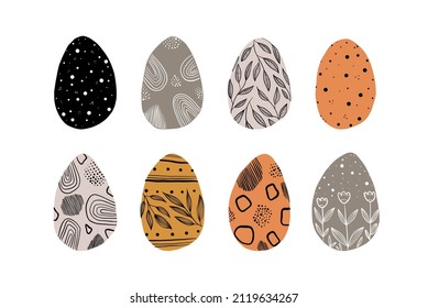 Easter. Cute easter eggs. Holiday. Easter vector set. 