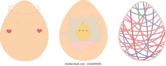 Pascua o velador de huevos lindos