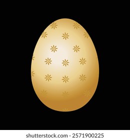 Easter cute golden gradient eggs
