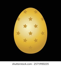 Easter cute golden gradient eggs