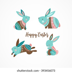 Easter cute patterned bunny