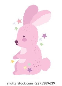 easter cute rabbit isolated icon