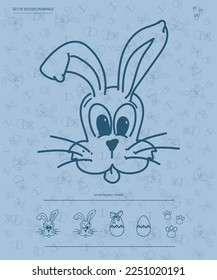 Easter Cute Set of Drawings