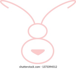 Easter cute  vector  bunny