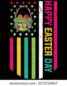  Easter Day American Eggs Flag Funny Men Women Boy Girls Kids T-Shirt design.