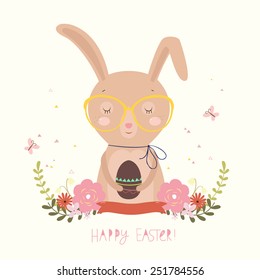 Easter Day background or card. Vector illustration.