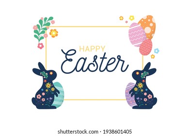 Easter day background vector illustration.Usable for Banners, posters, cover design template, social media template.