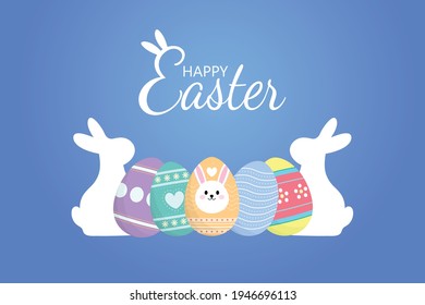 Easter day background vector illustration.Usable for Banners, posters, cover design template, social media template.