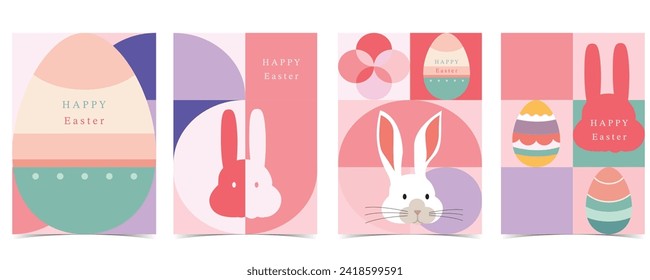 Easter day background for vertical a4 design with geometric style