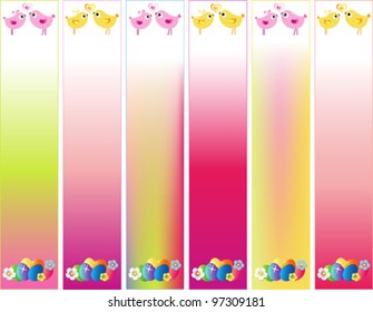 Easter Day Banner Set Skyscraper with Stars in Sizes: 120 x 600.
