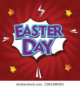 Easter day banner template design for web or social media.