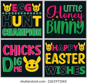 Easter Day  Bundle T-Shirt Design. 