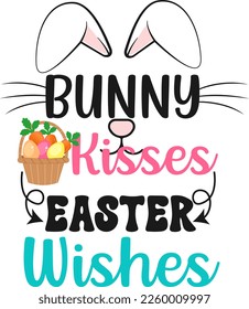  Easter day. Bunny kisses and Easter wishes