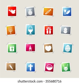 Easter day card icons for web