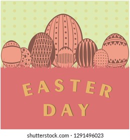 Easter day card, used for sending happiness during the festival