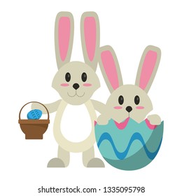 Easter day cute cartoons