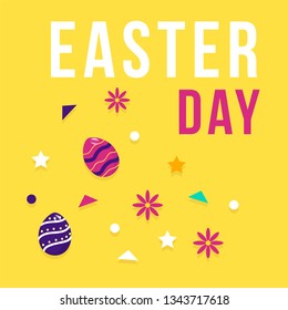 easter day decoration vector