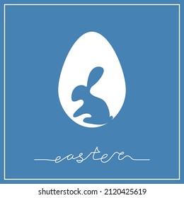 Easter day design. Continuous One Line Easter. Vector illustration for poster, card, banner and other.