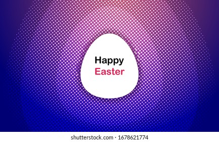 Easter day egg With halftone  background 