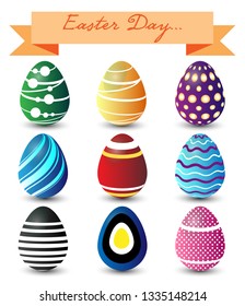 EASTER DAY EGGS WITH COLOUR