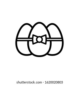 easter day eggs icon design vector template