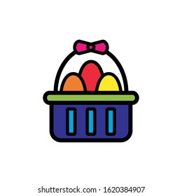 easter day eggs icon design vector template 
