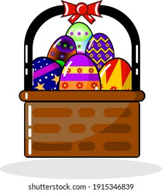 easter day with eggs and rabbits