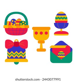 easter day element vector illustration