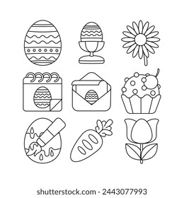 easter day element vector illustration