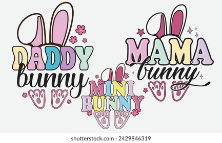 Easter Day Family T-Shirt Design Bundle