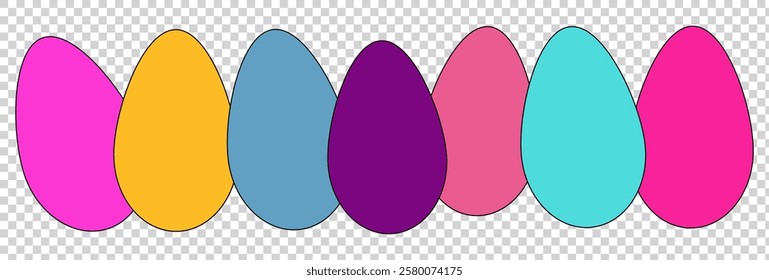 Easter day festival icon with decoration patterns symbols, logo isolated vector illustration, Happy Easter day typography text design, Colorful Easter eggs, Web banner, ,silhouette, line art. eps10