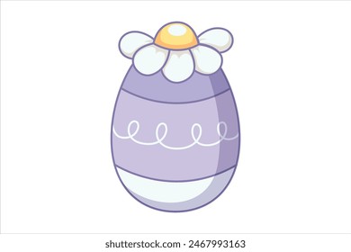 Easter Day Flat Sticker Design