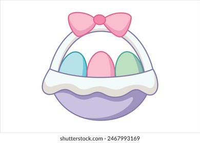 Easter Day Flat Sticker Design