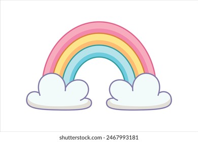 Easter Day Flat Sticker Design