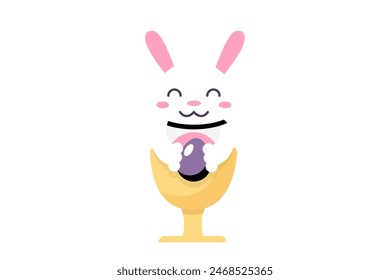 Easter Day Flat Sticker Design