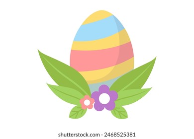 Easter Day Flat Sticker Design